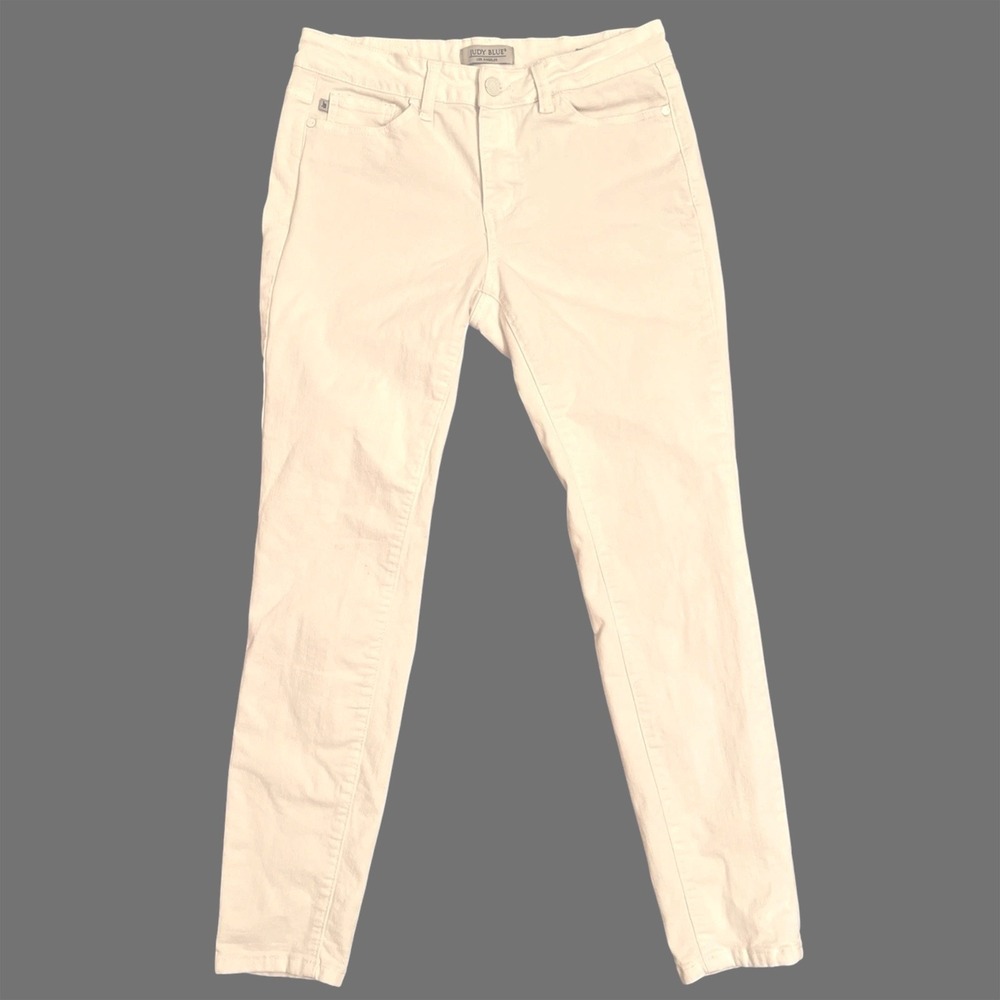 Judy Blue Skinny Fit Jeans Women's Size 7/28 Mid Rise White Stretch